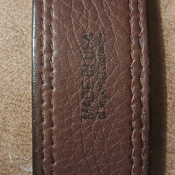 Lejon Men's Bison Leather Black Belt Made In America Sz 48 Western Cowboy Rustic - Picture 7 of 9